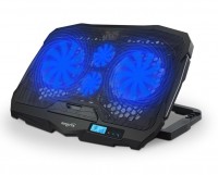 BASE PARA NOTEBOOK RECLINABLE CON LEDS AZULES Y REGULACION FANS NISUTA NSCN93