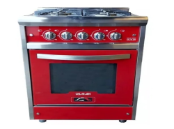 COCINA USMAN RED WINE 60 CM PARRILLA FUNDICION ENCENDIDO EN HORNO